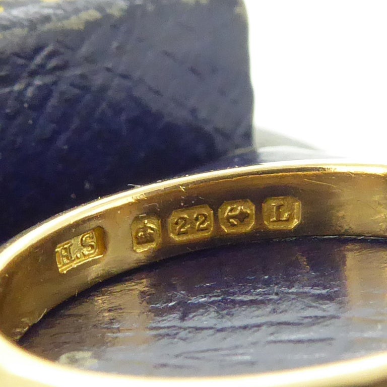 Bague de mariage Art déco en or 22 carats, poinçon 1935 En vente sur 1stDibs