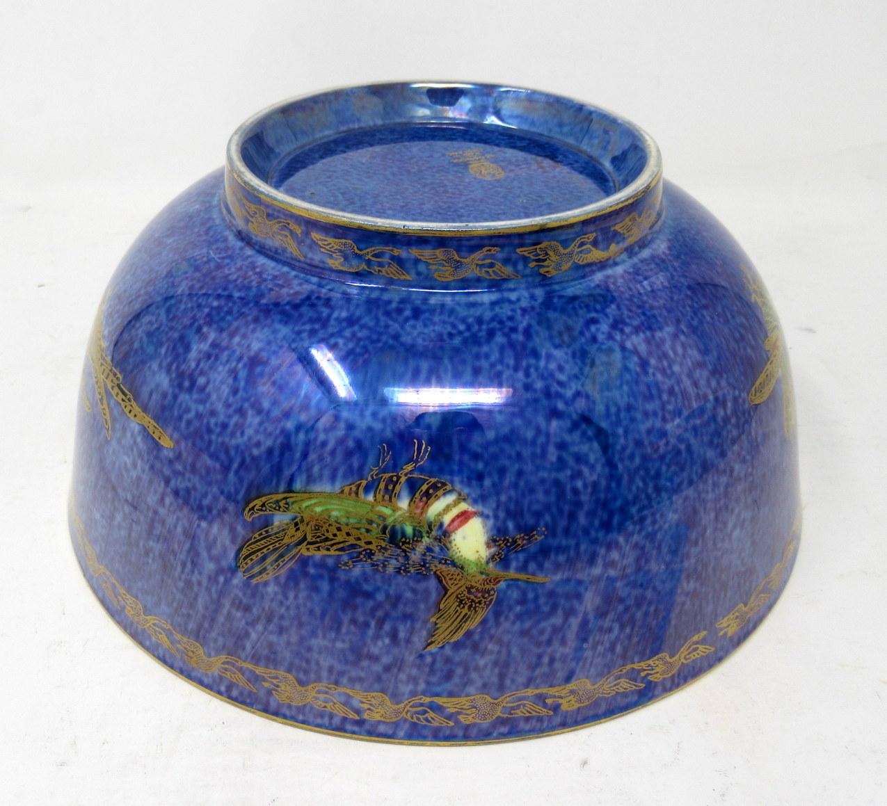 Art Deco Wedgwood Celestial Chinese Dragon Lustre Ware Bowl Centerpiece, 1920s 2