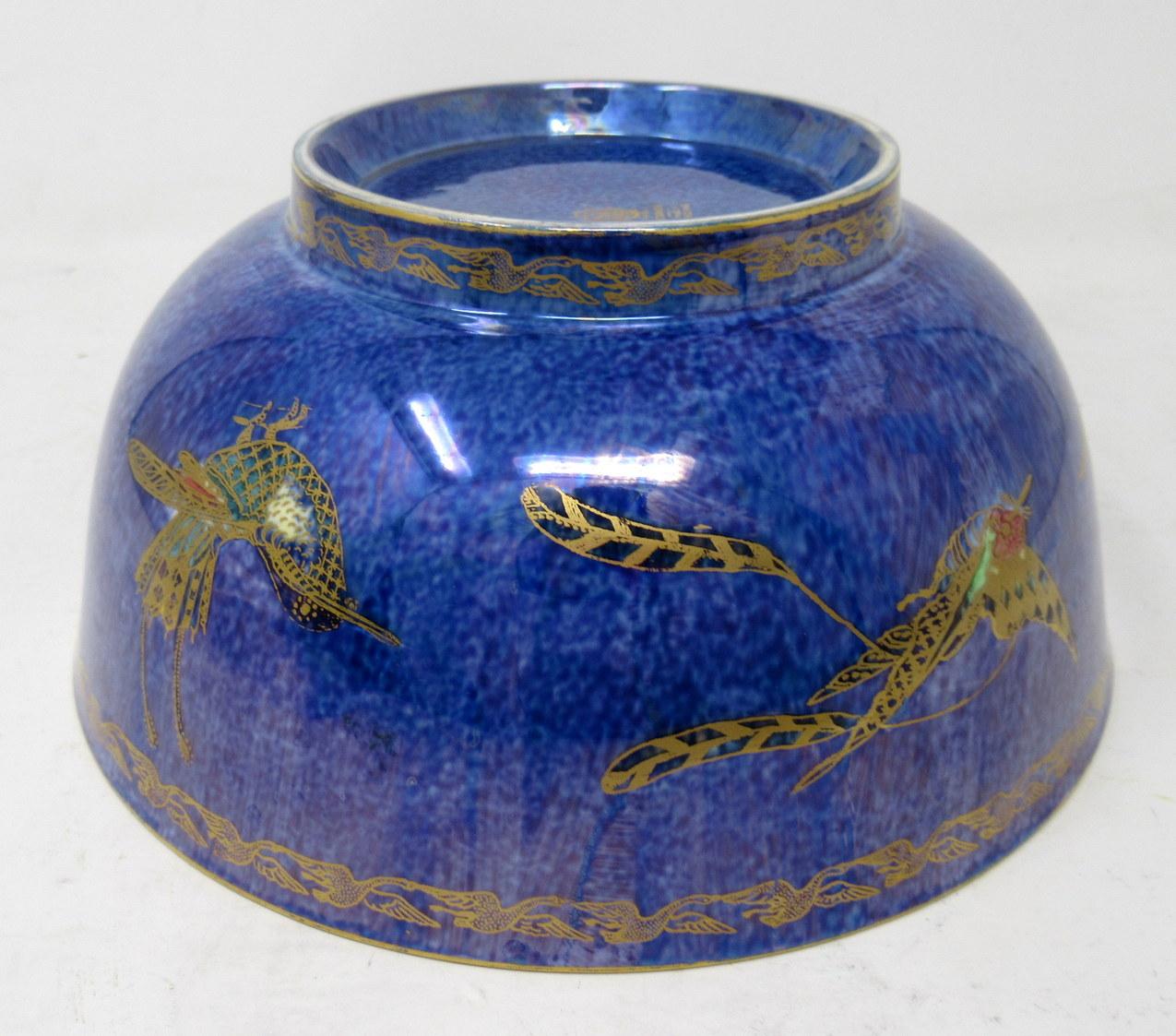 Art Deco Wedgwood Celestial Chinese Dragon Lustre Ware Bowl Centerpiece, 1920s 3