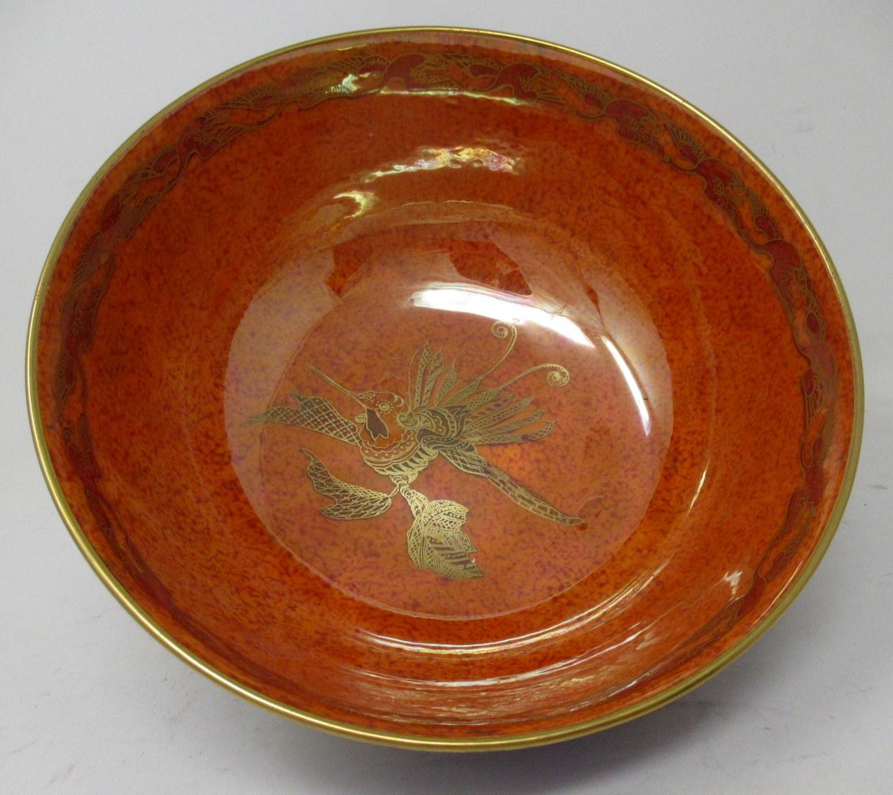 Art Deco Wedgwood Celestial Chinese Dragon Lustre Ware Bowl Centerpiece, 1920s 4