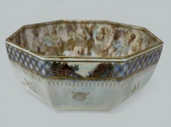 Art Deco Wedgwood Celestial Chinese Dragon Lustre Ware Bowl Centerpiece, 1920s