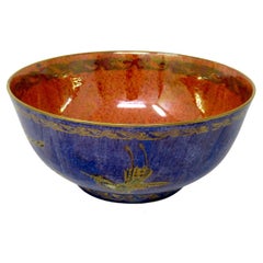 Vintage Art Deco Wedgwood Celestial Chinese Dragon Lustre Ware Bowl Centerpiece, 1920s