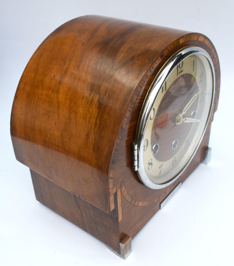 Horloge De Cheminée En Bois Massif Avec Carillon Westminster, Horloge