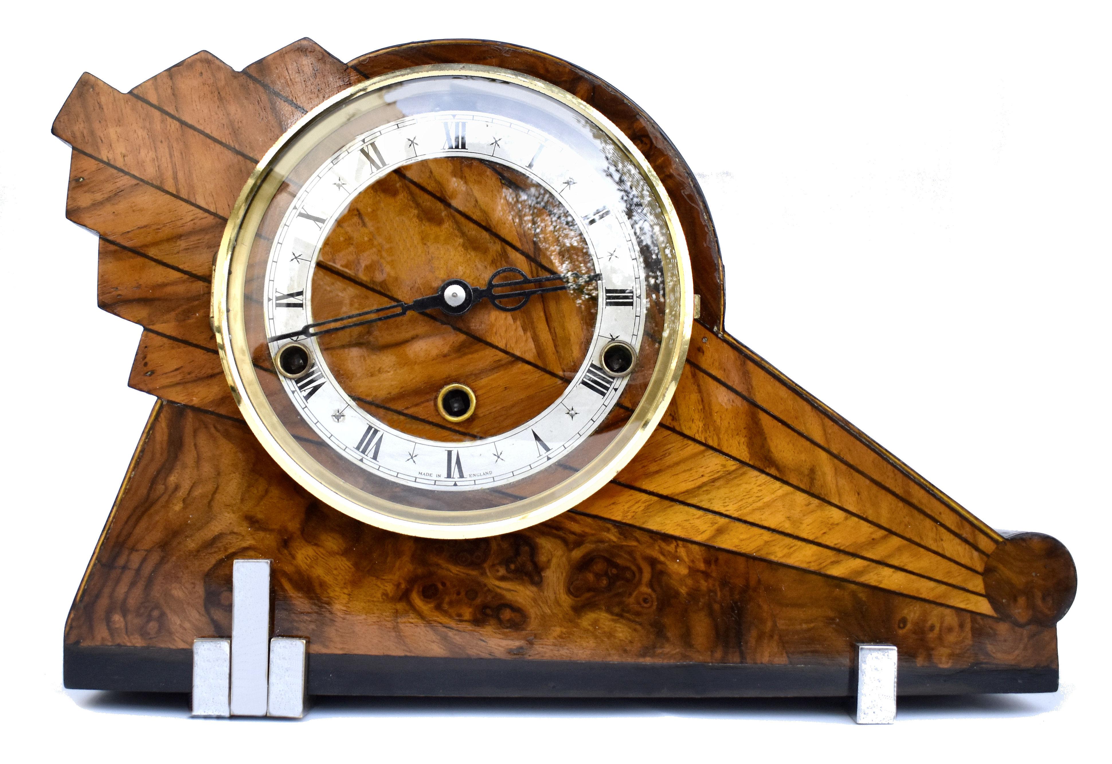 20th Century Art Deco Westminster Chime Mantle Clock, c1930