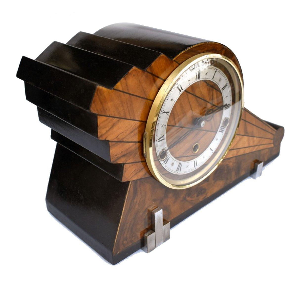 British Art Deco Westminster Chime Mantle Clock, English, c1930 For Sale