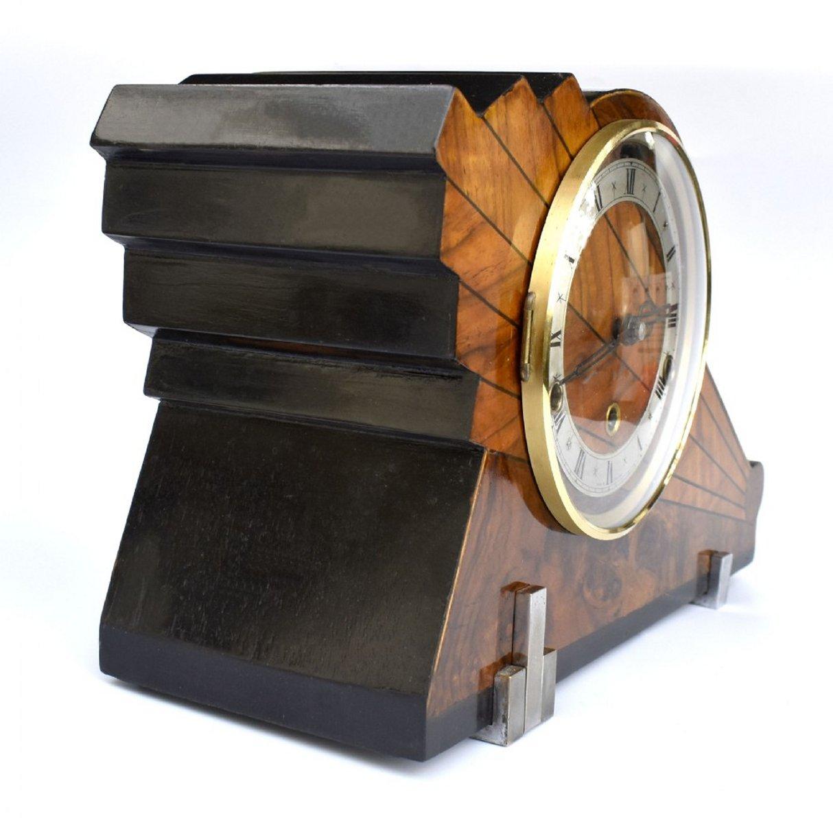 Art Deco Westminster Chime Mantle Clock, English, c1930 In Good Condition For Sale In Devon, England