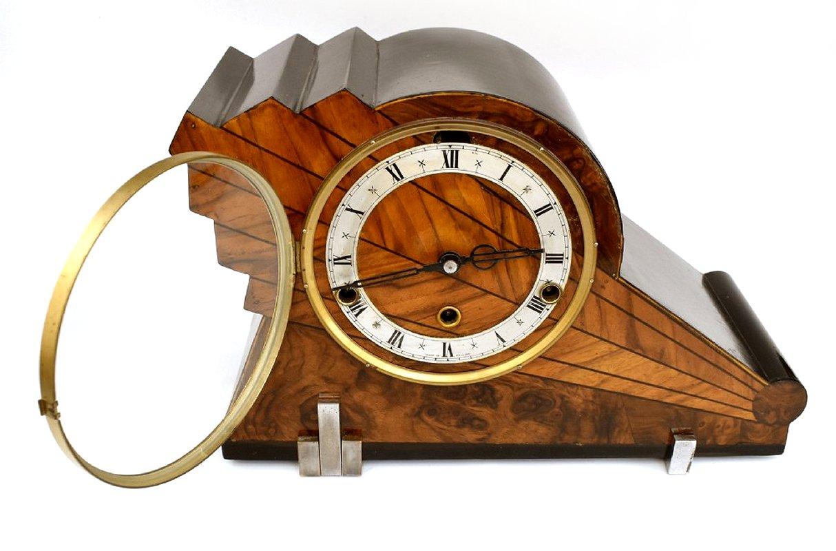 Art Deco Westminster Chime Mantle Clock, English, c1930 For Sale 1