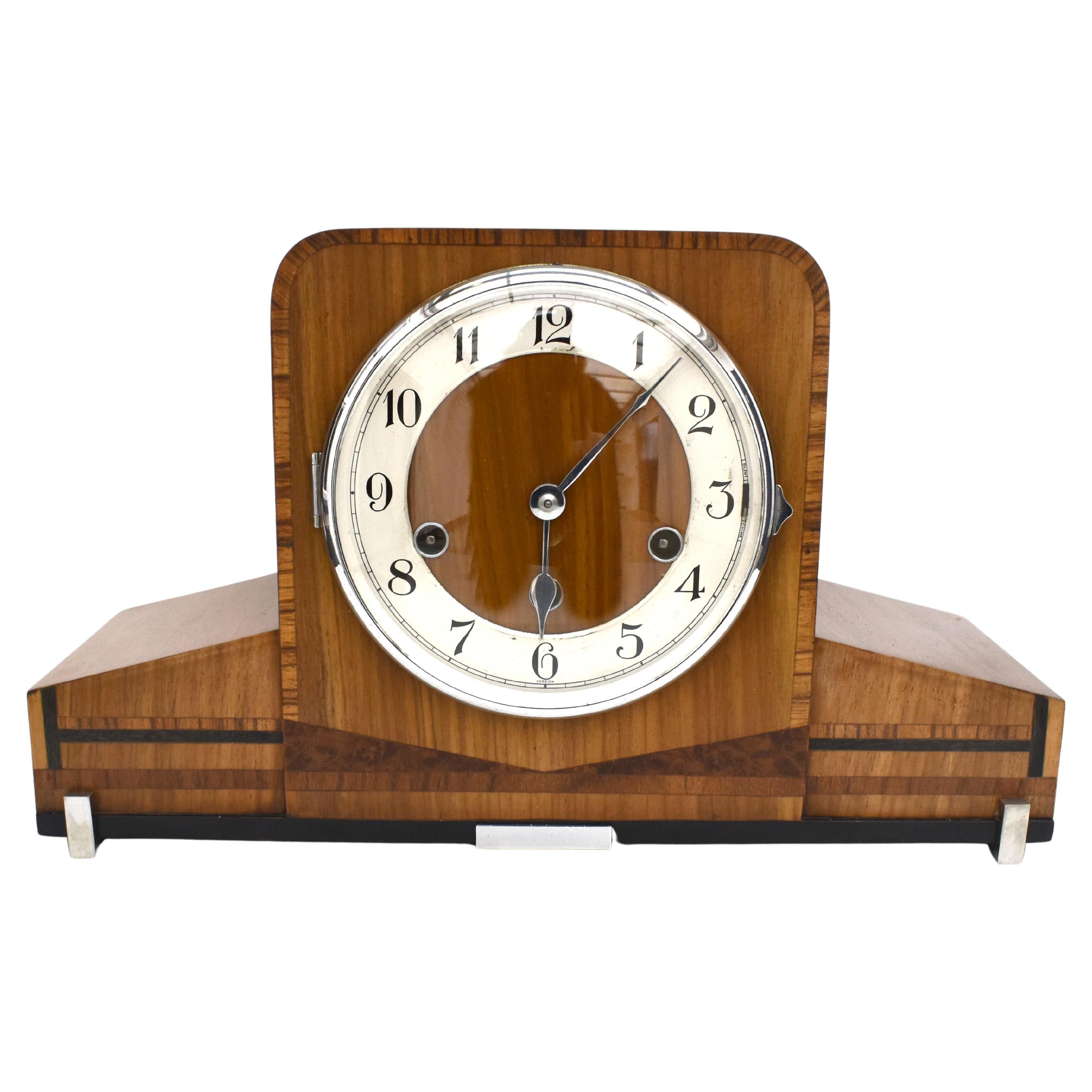 Art Deco Westminster Chime Mantle Clock, Haller, c1930