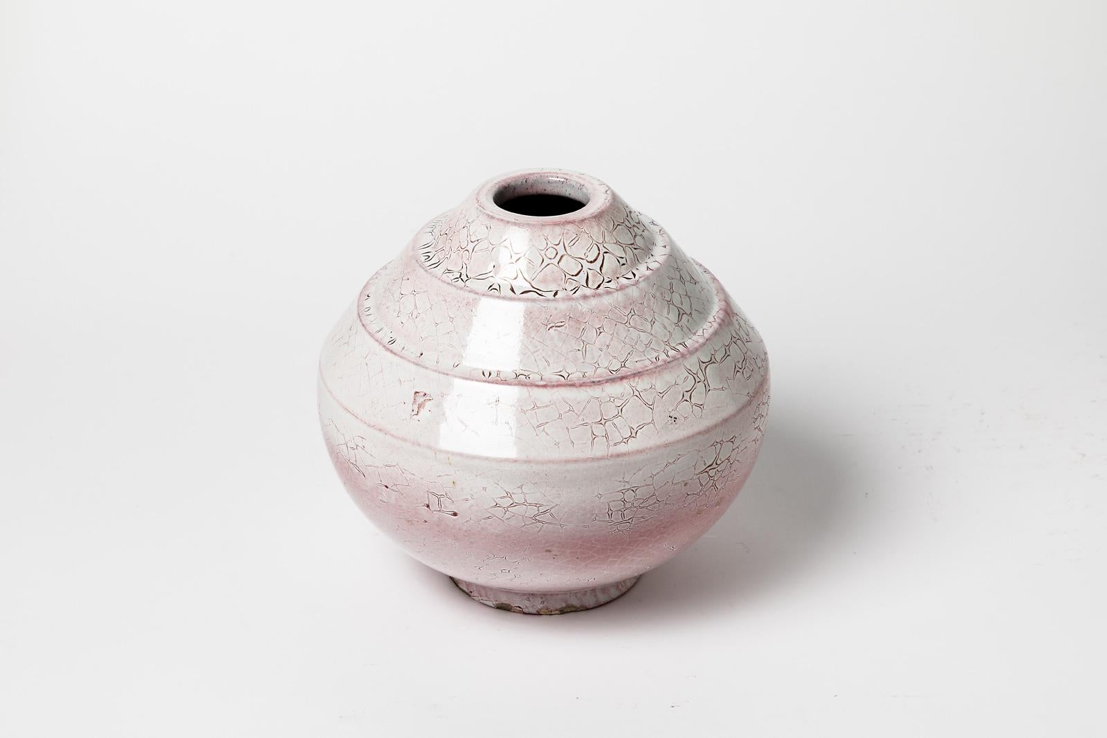 F. Bichel

Realised circa 1930

Unique piece white and pink ceramic vase signed under the base

Original good condition

Art Deco ceramic design

Measure: Height : 18 cm Large : 18 cm.