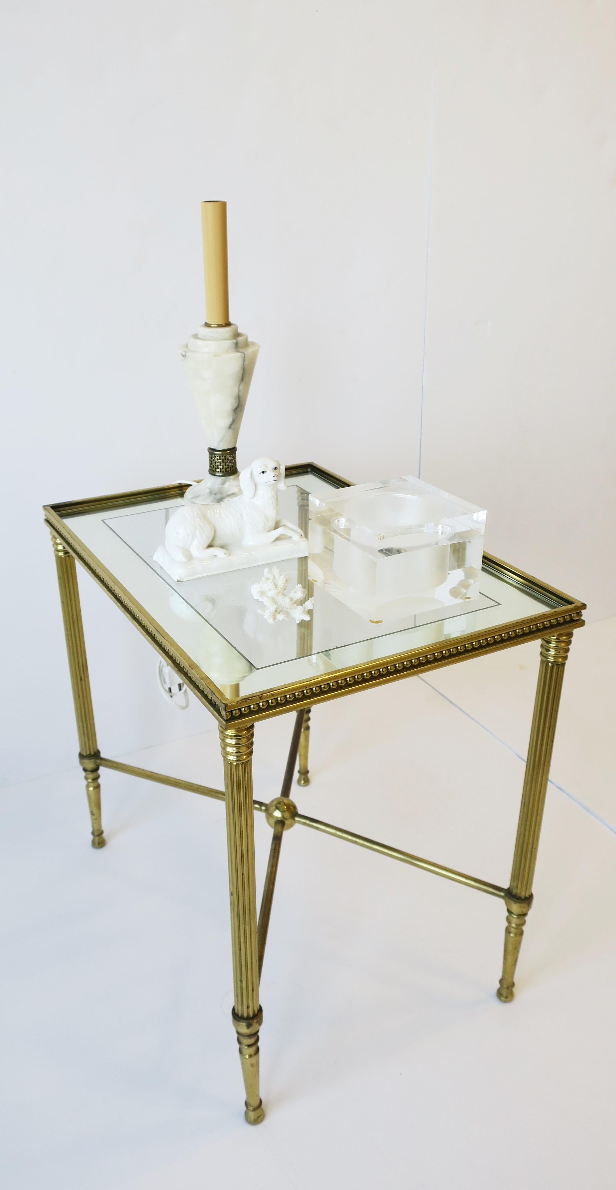 Marbre de Carrare Paire de lampes de table en marbre Art Déco Modernes en vente