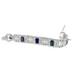 Art Deco Diamond and Sapphire Bracelet