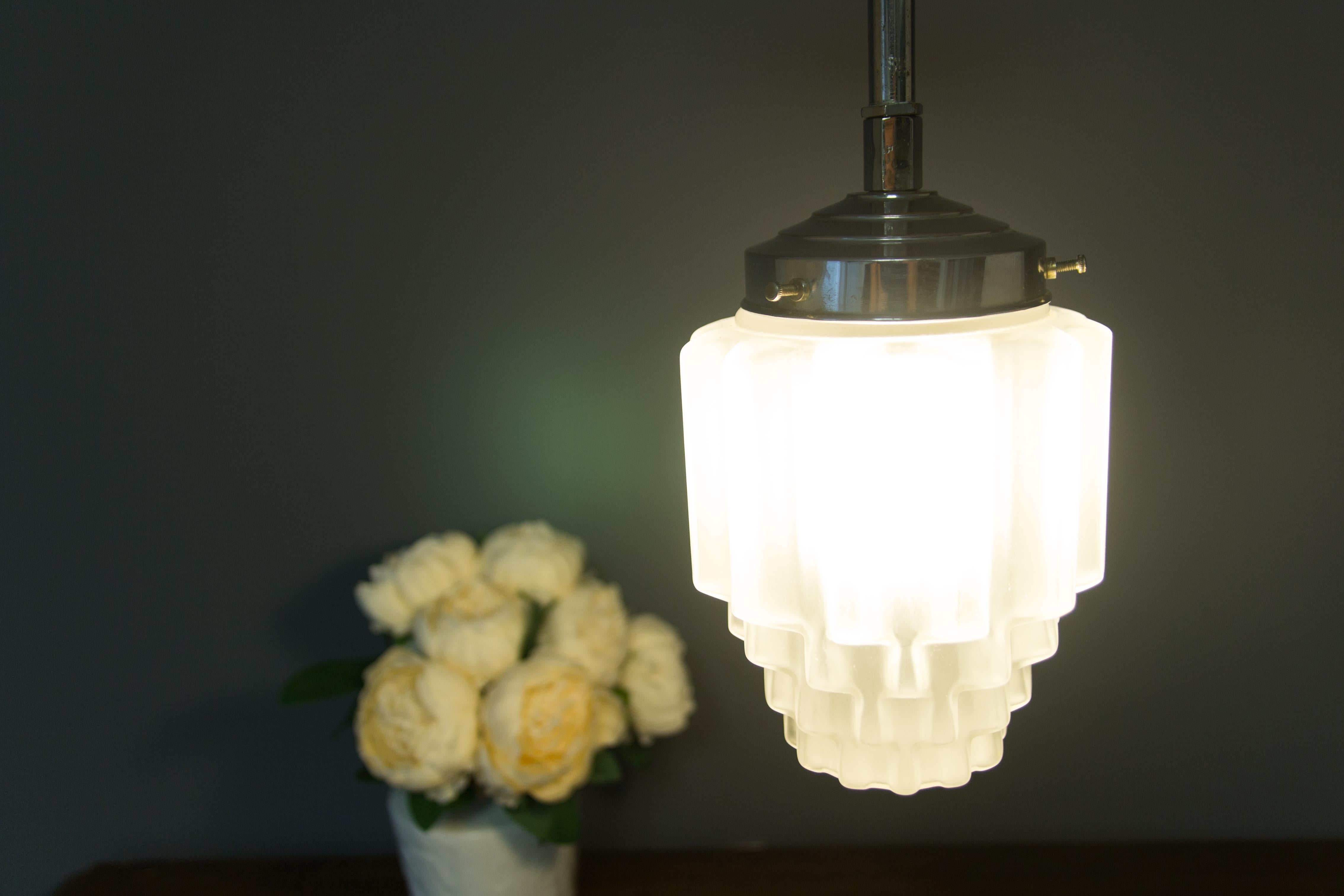 art deco skyscraper pendant light