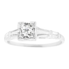 Art Deco White Gold Engagement Ring