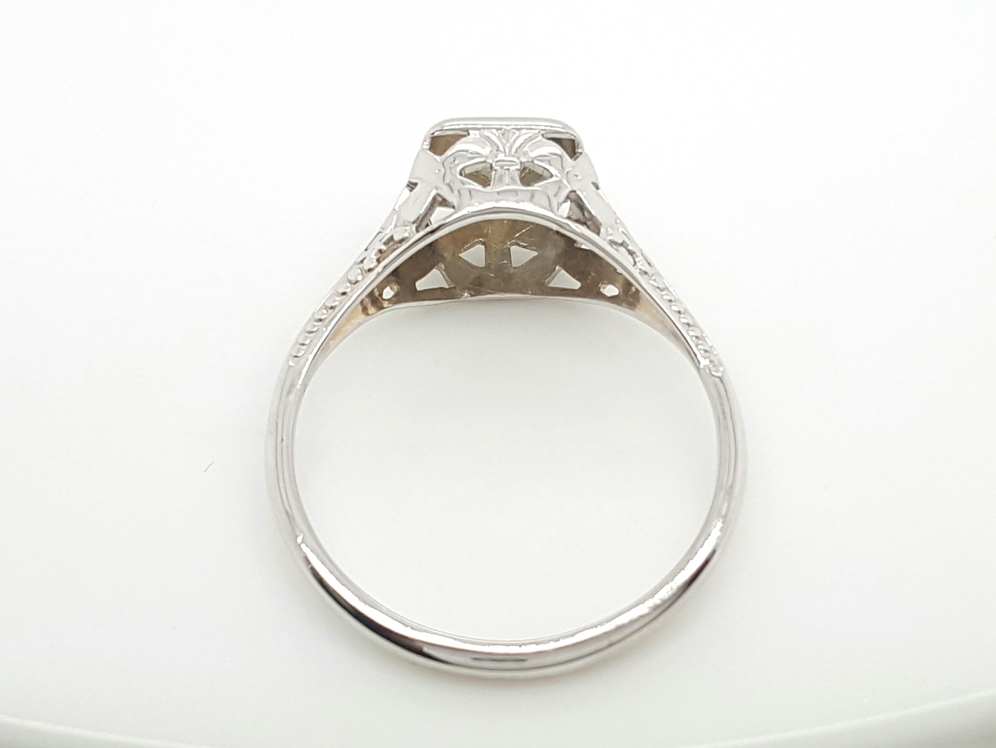 art deco filigree engagement rings