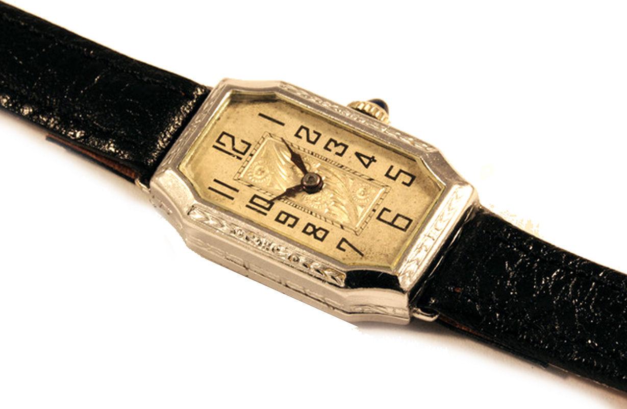 Art Deco Weißgold gefüllte Damen-Handuhr, gefüllt, gewartet,  c1929 1