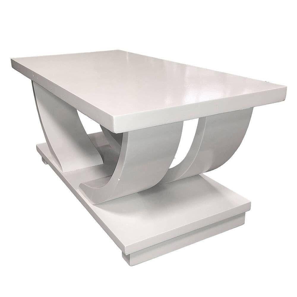 Milieu du XXe siècle Table basse Art Déco à 2 niveaux en acajou blanc de Gilbert Rohde pour Brown Saltman en vente