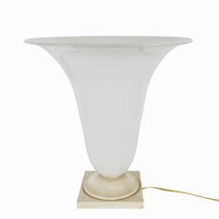 Art Deco White Opaline Lamp – France 1930