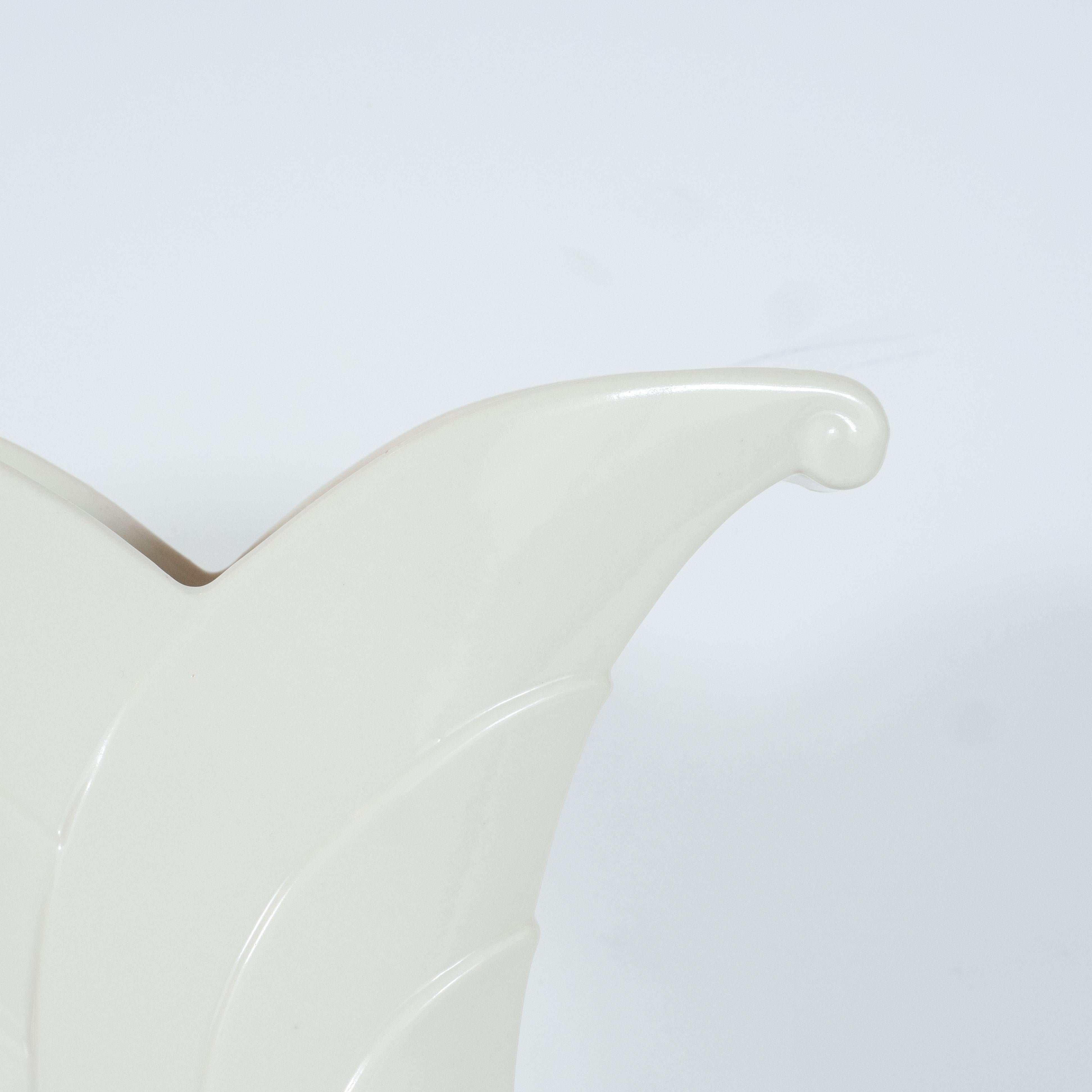 form of white porcelain