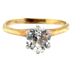 Art Deco White Sapphire Solitaire Engagement Ring 1.50ct Original 1910
s-1920
s