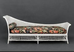 Cama de día de mimbre Art Decó Circa 1920's Americana
