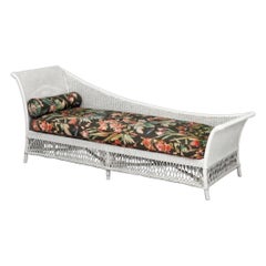Cama de día de mimbre Art Decó Circa 1920's Americana