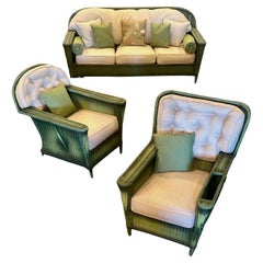 Art Deco Wicker Living Room Set by Heywood-Wakefield, 1920