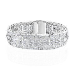 Art Deco Wide Diamond Bracelet