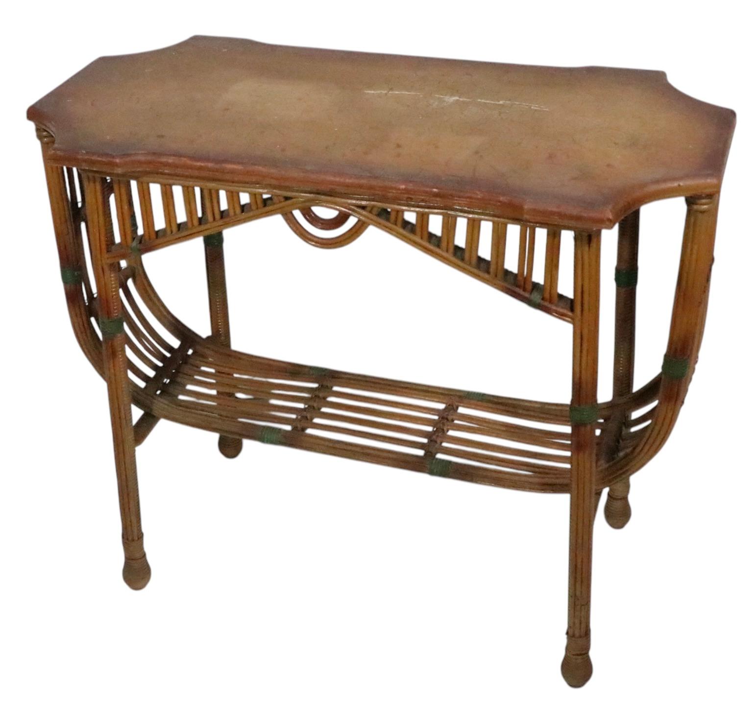 Console crayon en saule Art Déco par The Niagara Reedcraft Co. 1920/30s en vente 5