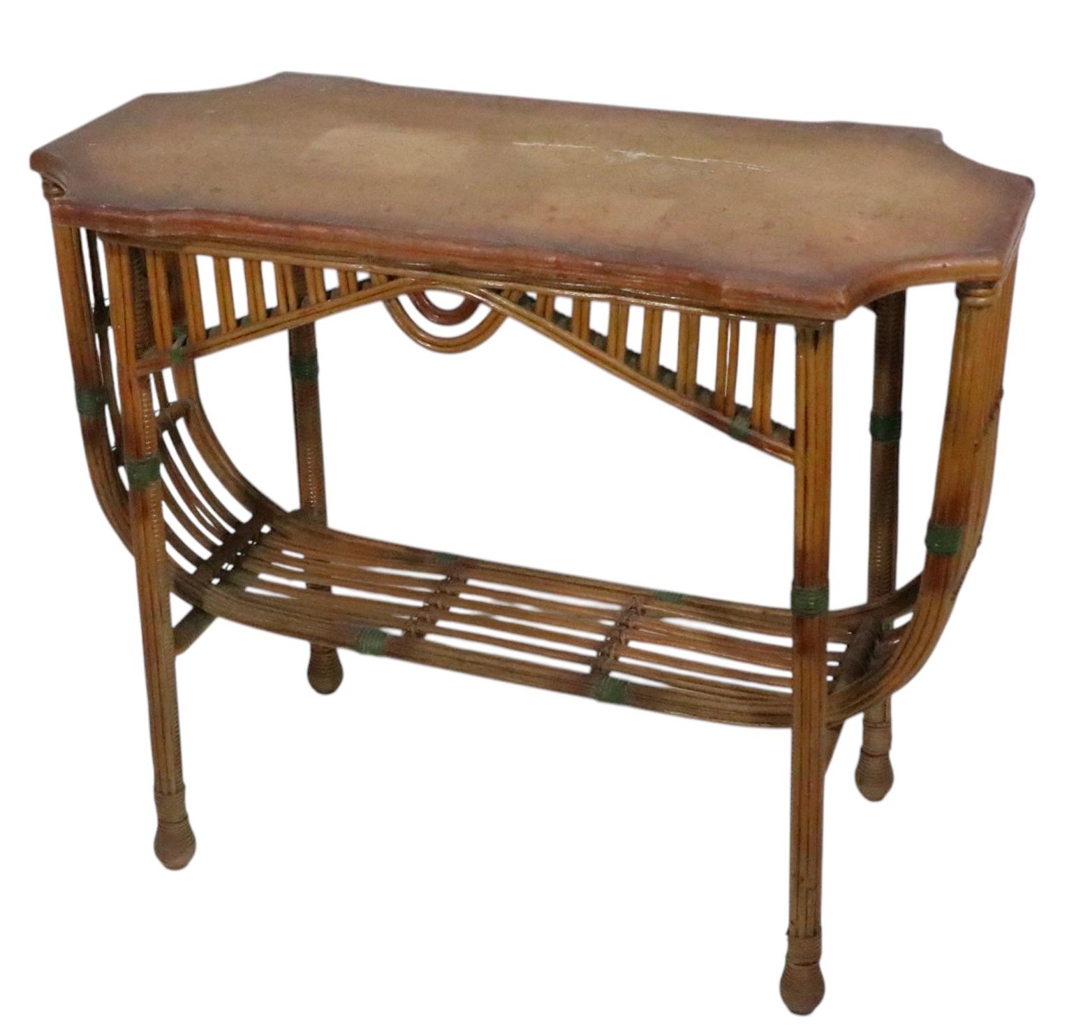 Console crayon en saule Art Déco par The Niagara Reedcraft Co. 1920/30s en vente 6