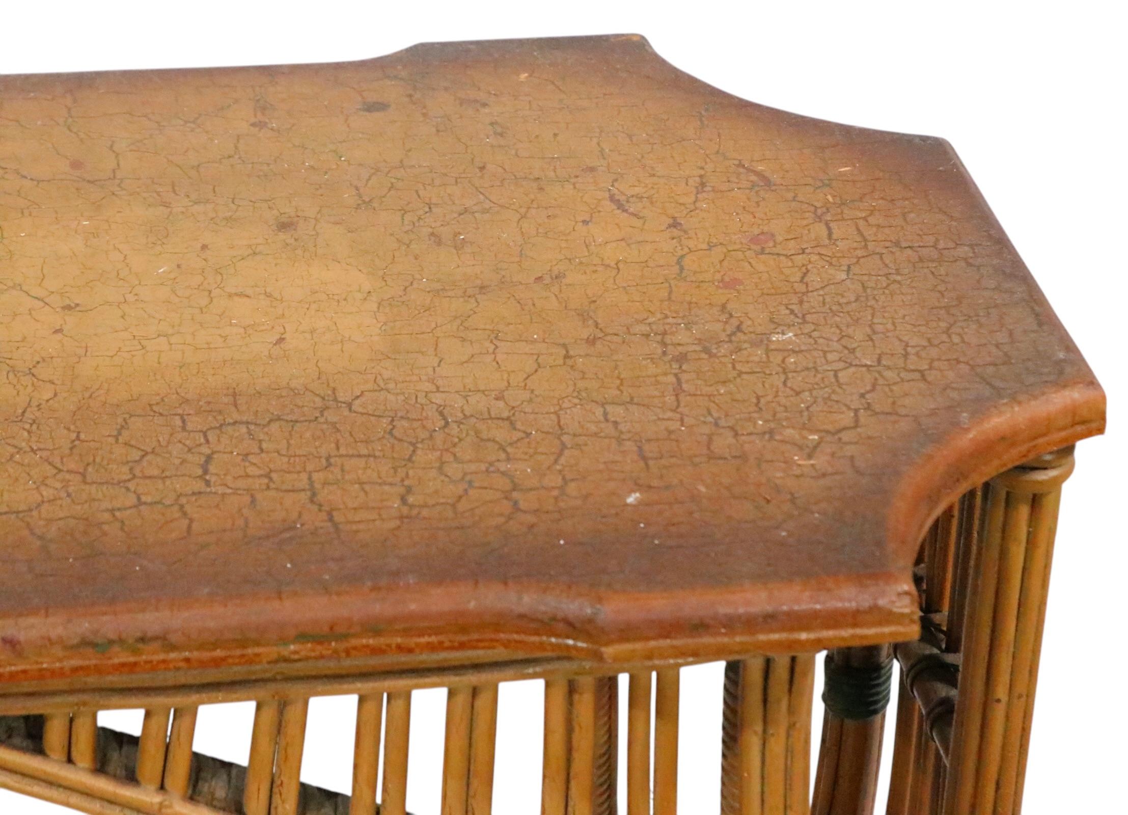 Console crayon en saule Art Déco par The Niagara Reedcraft Co. 1920/30s Bon état - En vente à New York, NY