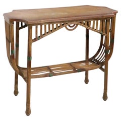 Console crayon en saule Art Déco par The Niagara Reedcraft Co. 1920/30s