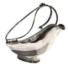 Weinflaschenhalter aus Sterlingsilber im Art déco-Stil von Otto Wolter, um 1930