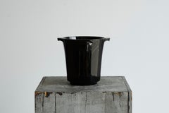 Art Deco Wine Cooler in Black Pressed Glass France 1940s