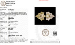 Art Deco Winged Fancy Color Natural Diamond Ring in 18k massivem Gold (zertifiziert)
