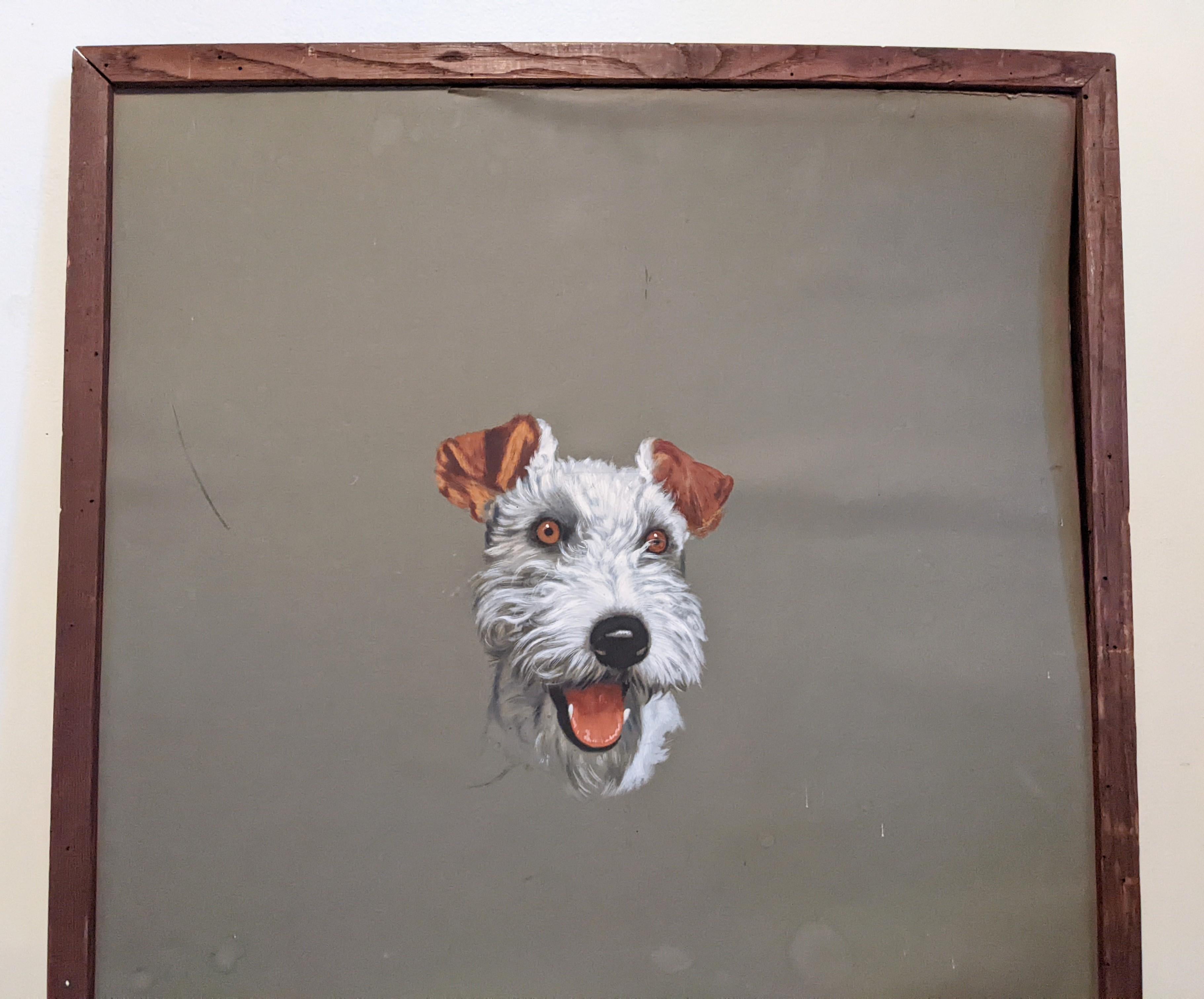 Art Deco Drahthaar-Terrier Illustration (Art déco) im Angebot