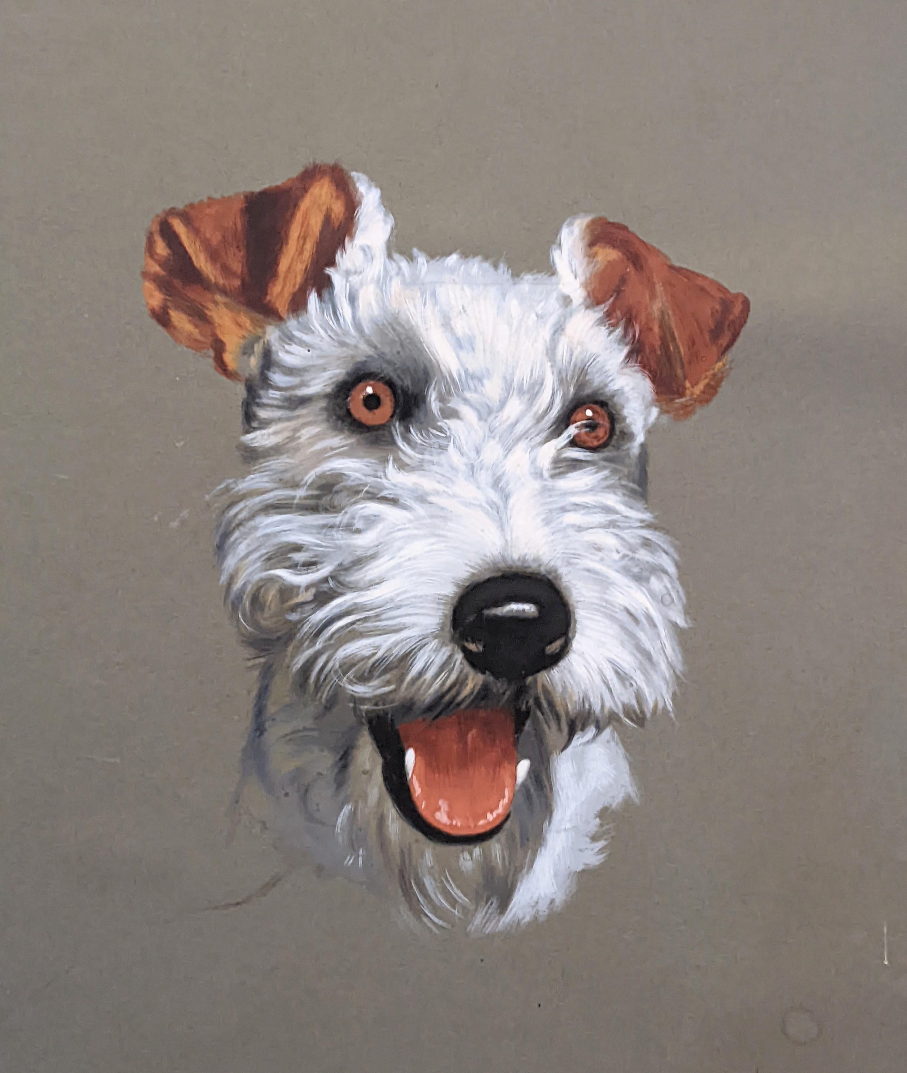 Art Deco Drahthaar-Terrier Illustration (amerikanisch) im Angebot