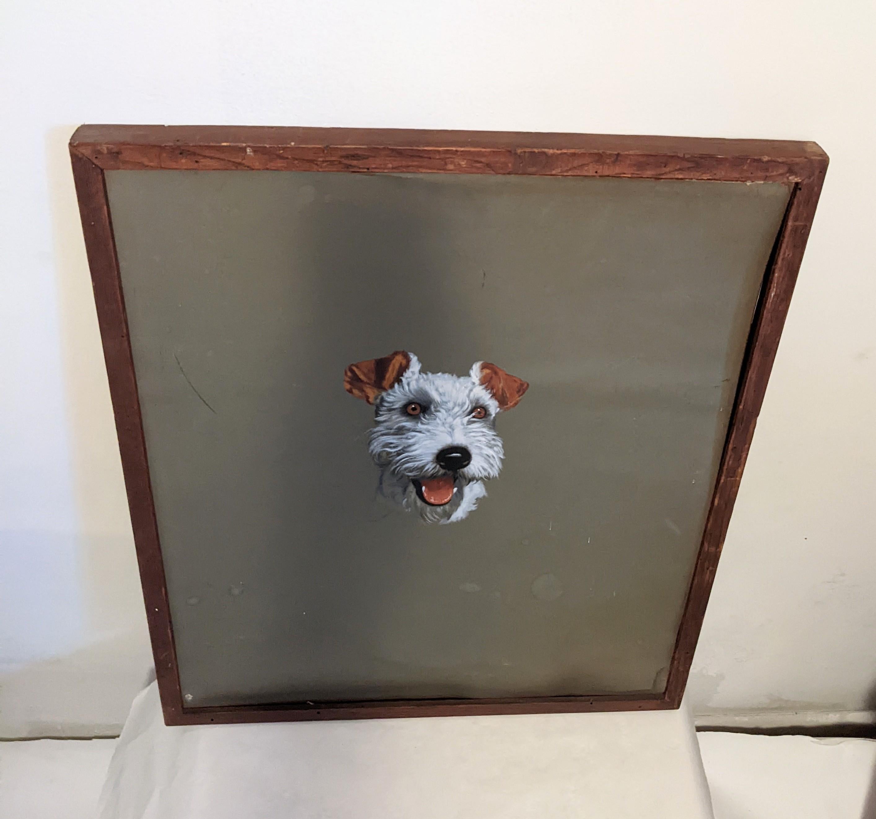 Art Deco Wire Haired Terrier Illustration In Good Condition For Sale In Riverdale, NY