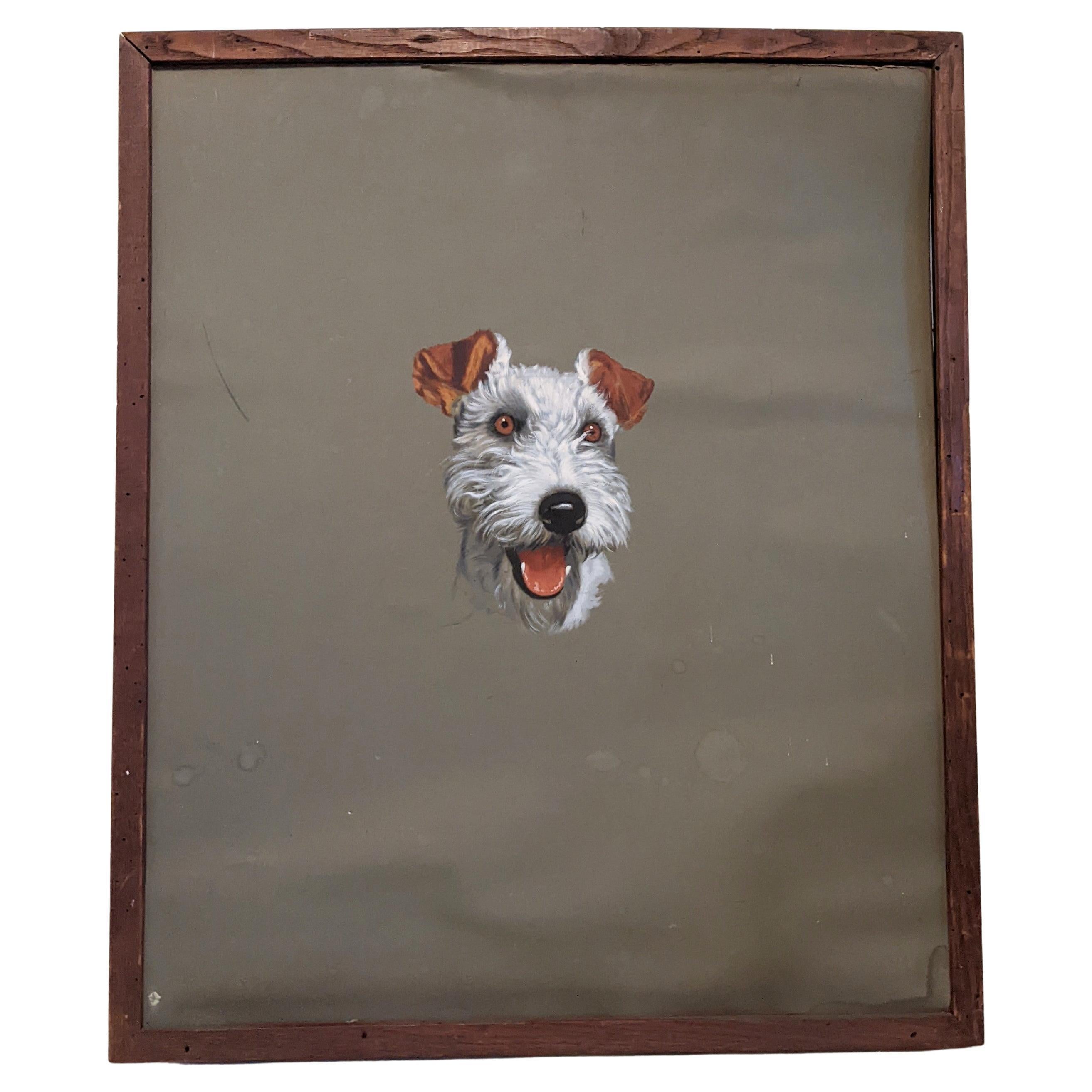 Art Deco Drahthaar-Terrier Illustration im Angebot