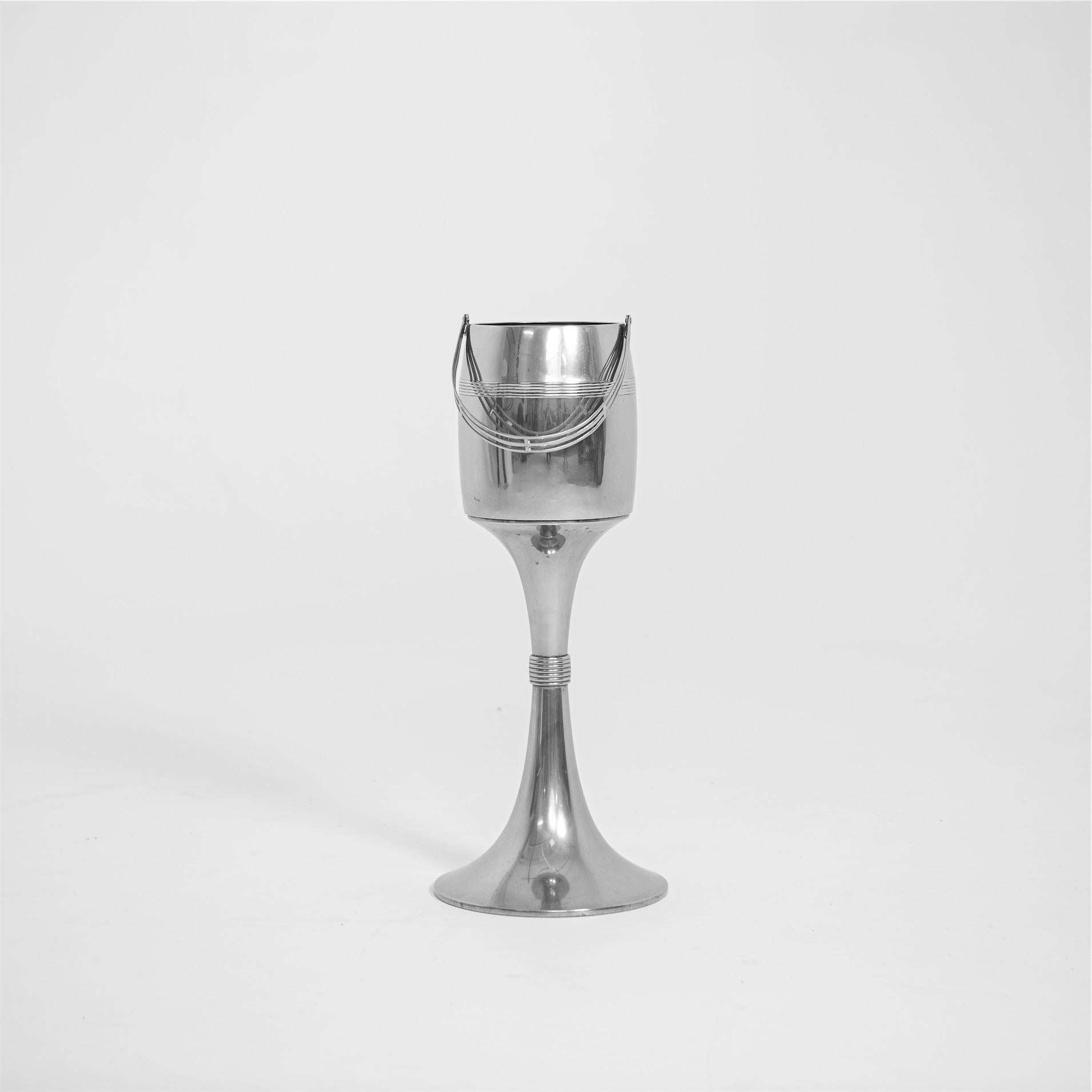 Steel Art Deco WMF Champagne Cooler, First Half of the 20th Century