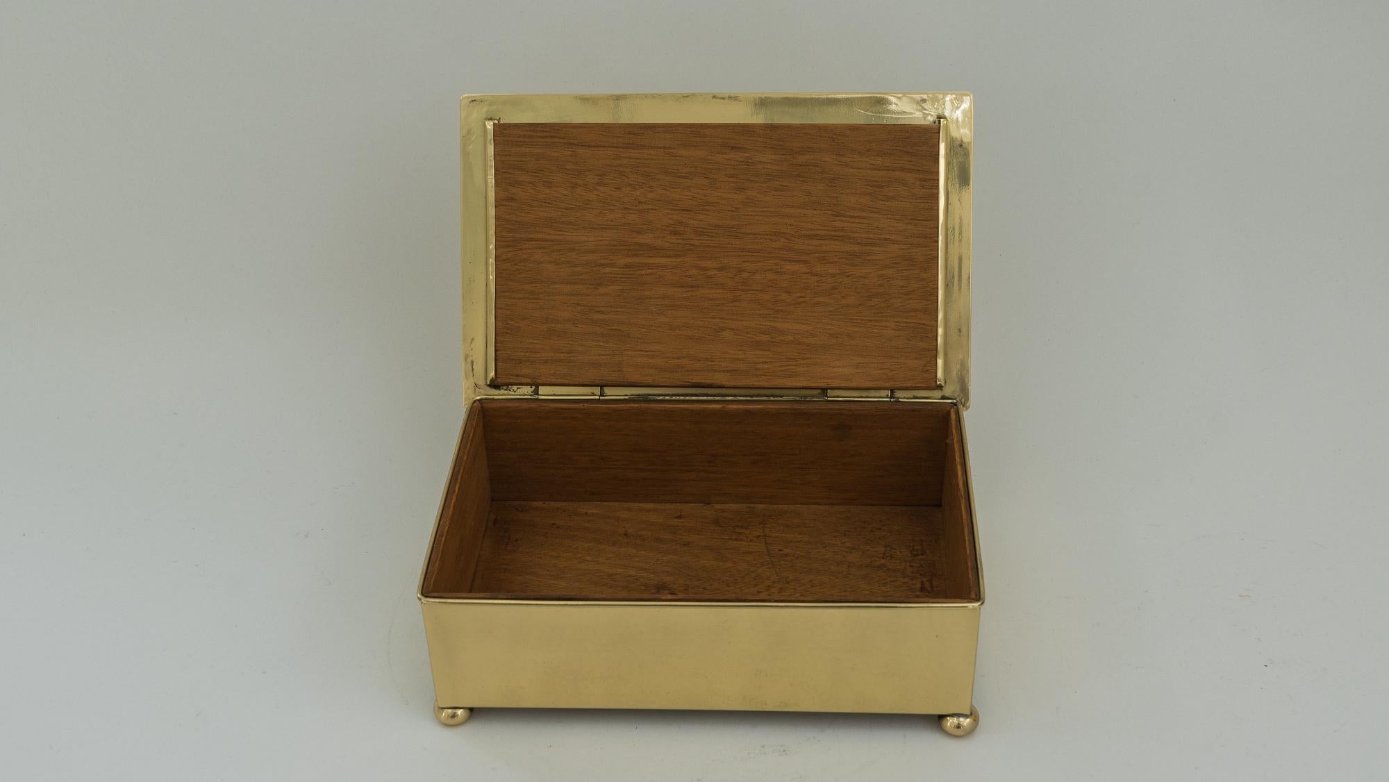 Early 20th Century Art Deco WMF Hunting Motiv Jewelry Box, circa 1920s For Sale