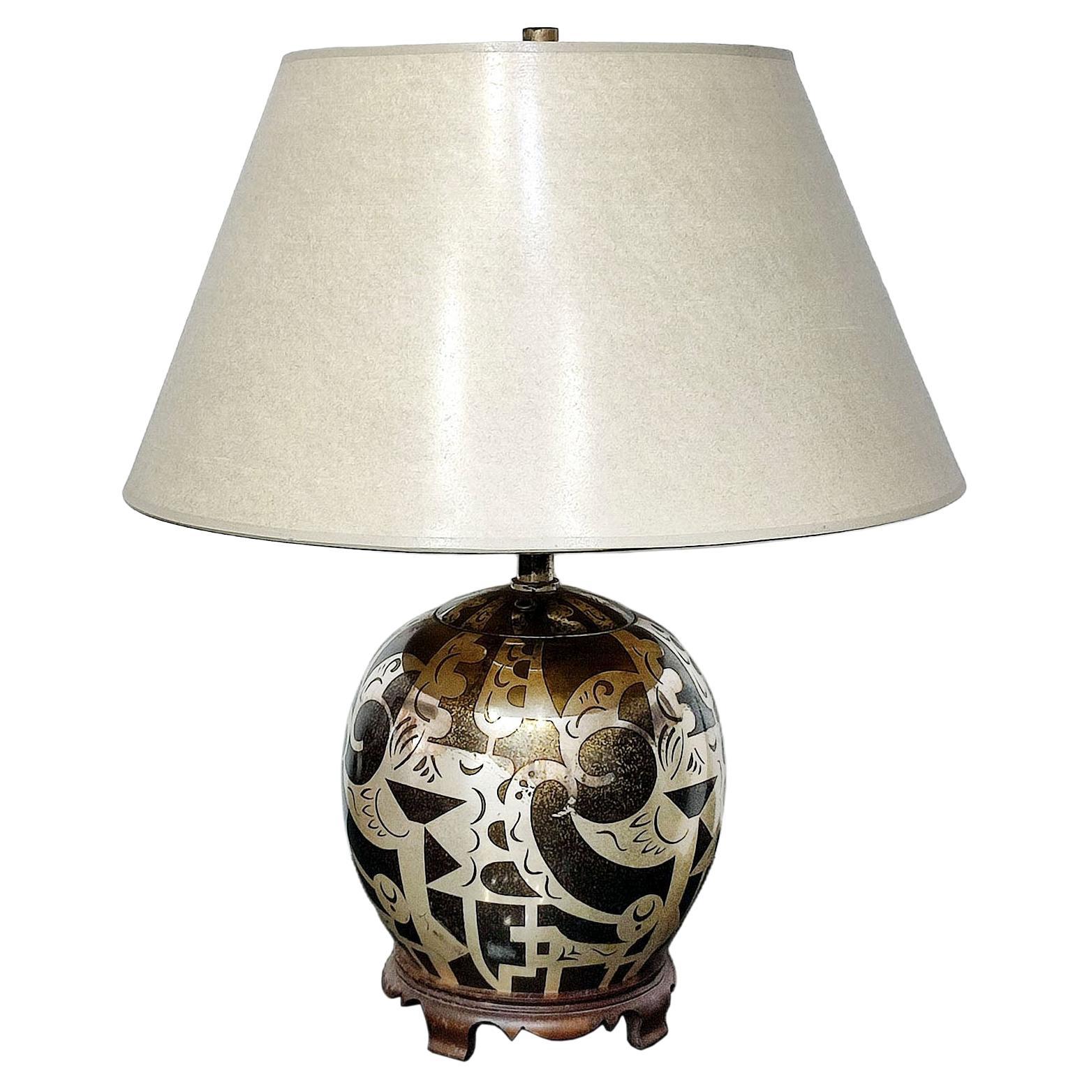 Art Deco WMF Ikora Paul Haustein "Congo" Table Lamp For Sale