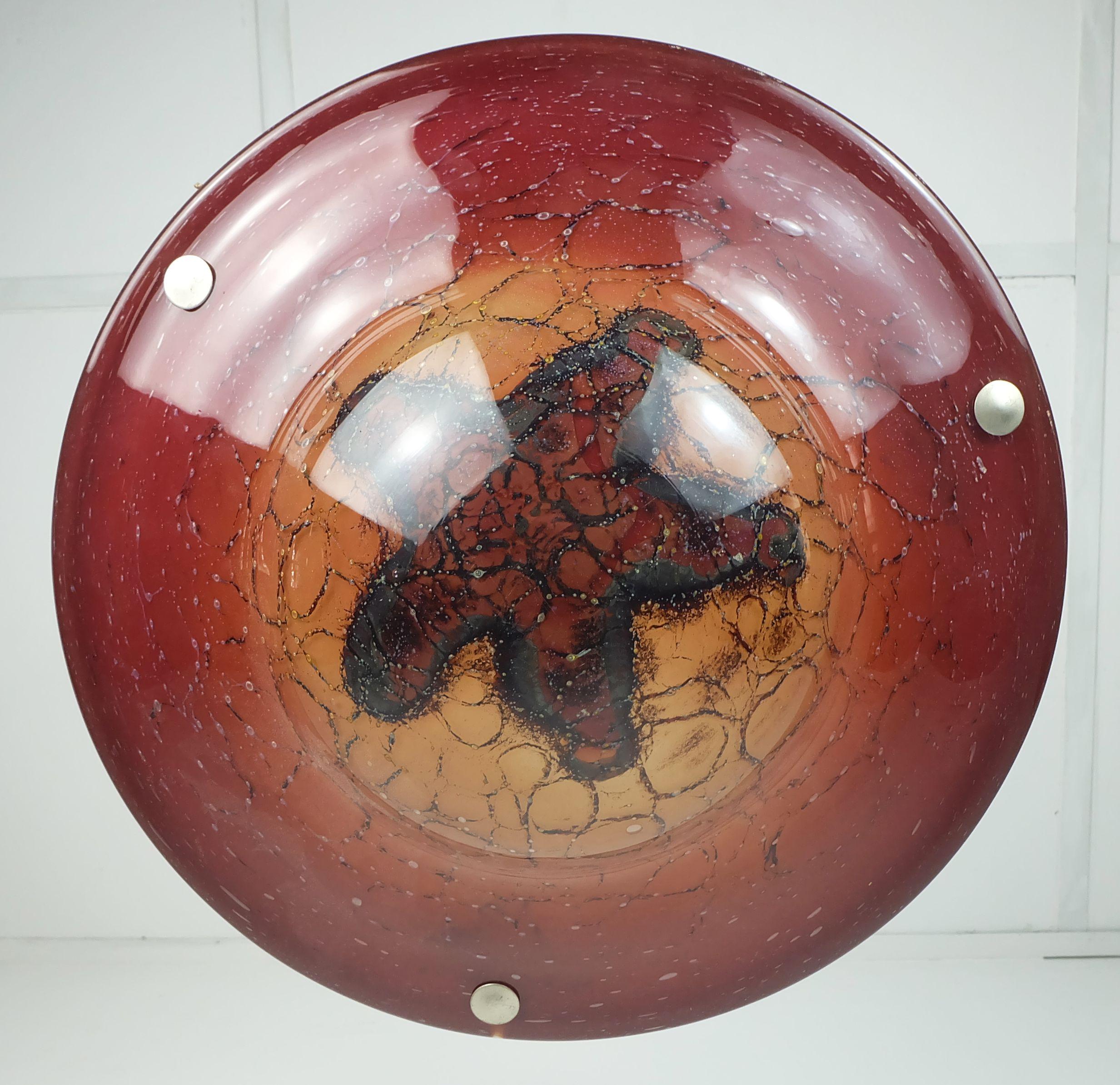 Vetro art deco WMF Ikora PENDANT LIGHT ikoraglass 1930s avantgarde design in vendita