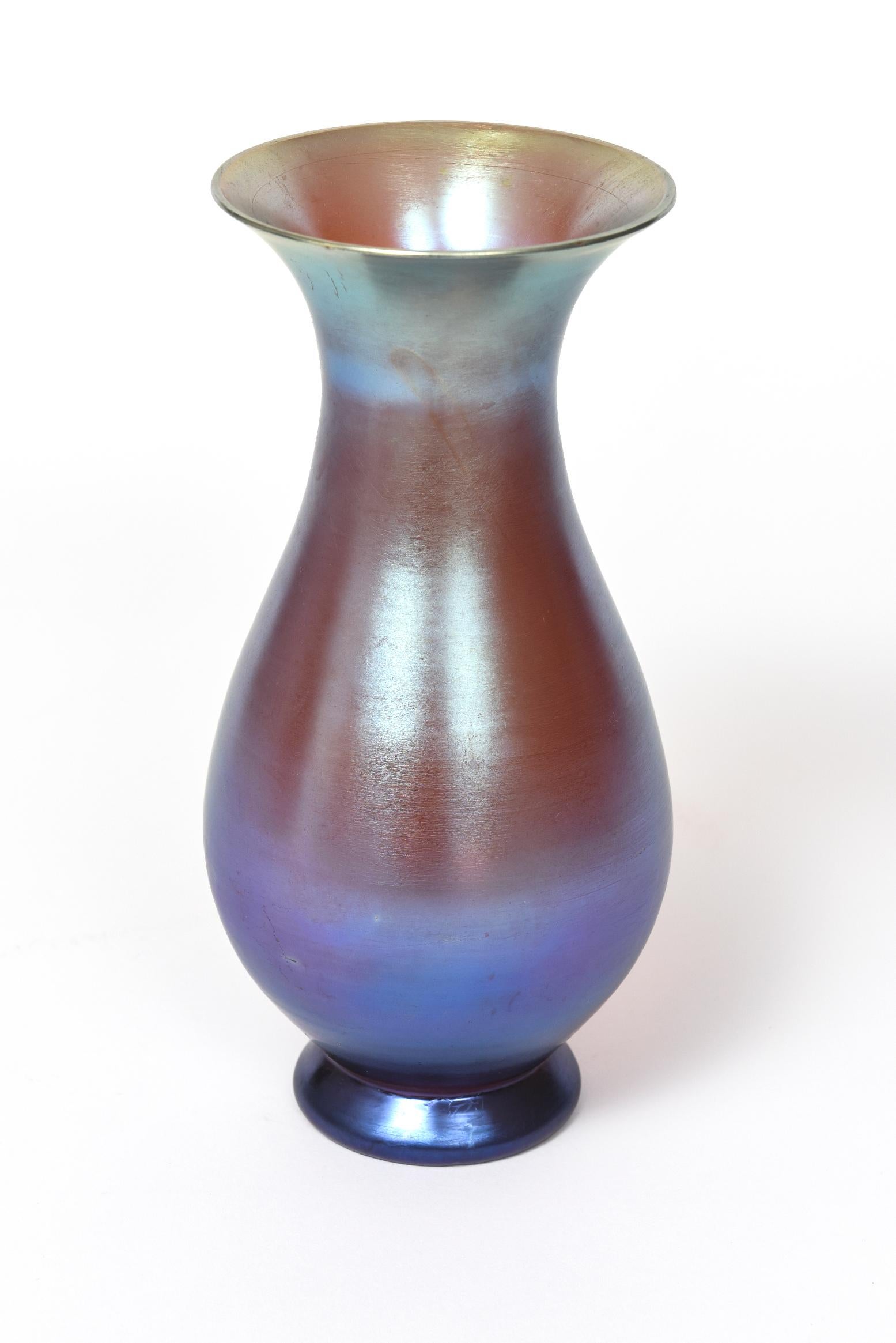 German Art Deco WMF Iridescent Myra Art Glass Vase