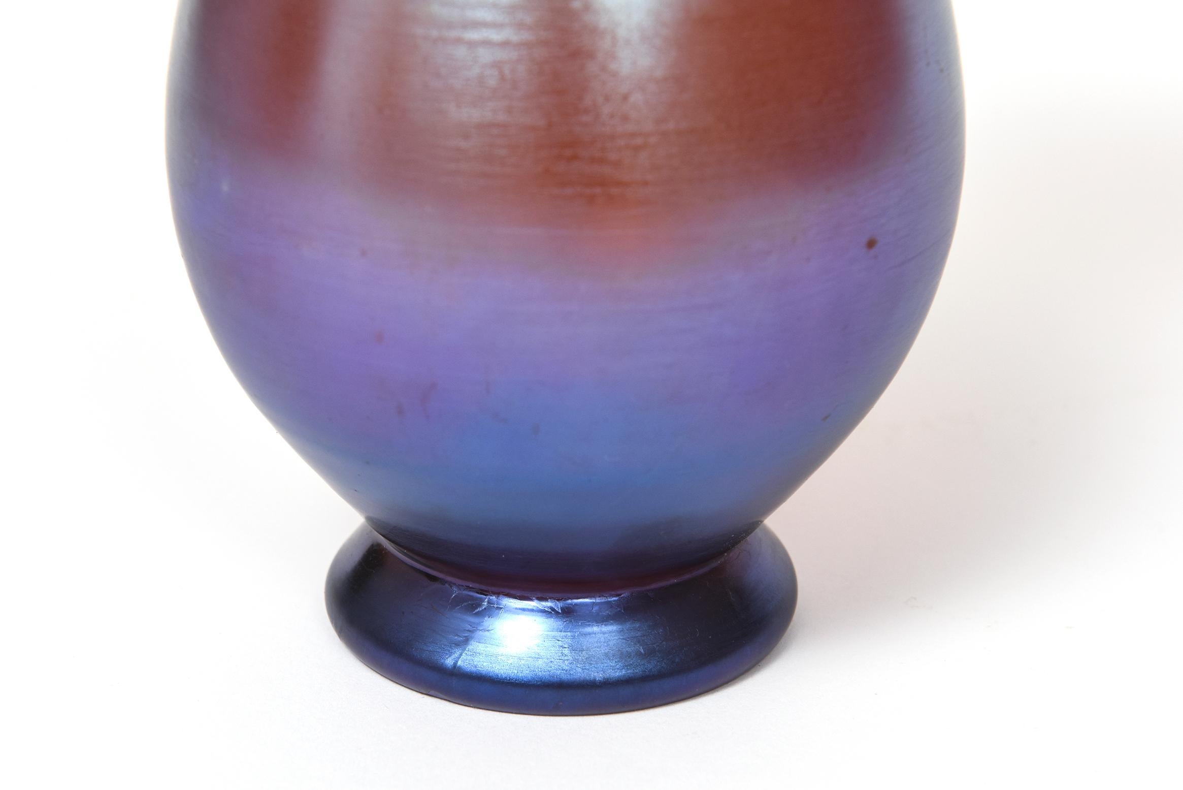 Art Deco WMF Iridescent Myra Art Glass Vase In Good Condition In Miami Beach, FL