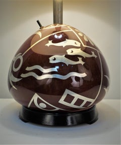 Art Deco WMF Paul Haustein "Ikora" Silver Lacquer on Bronze Table Lamp.