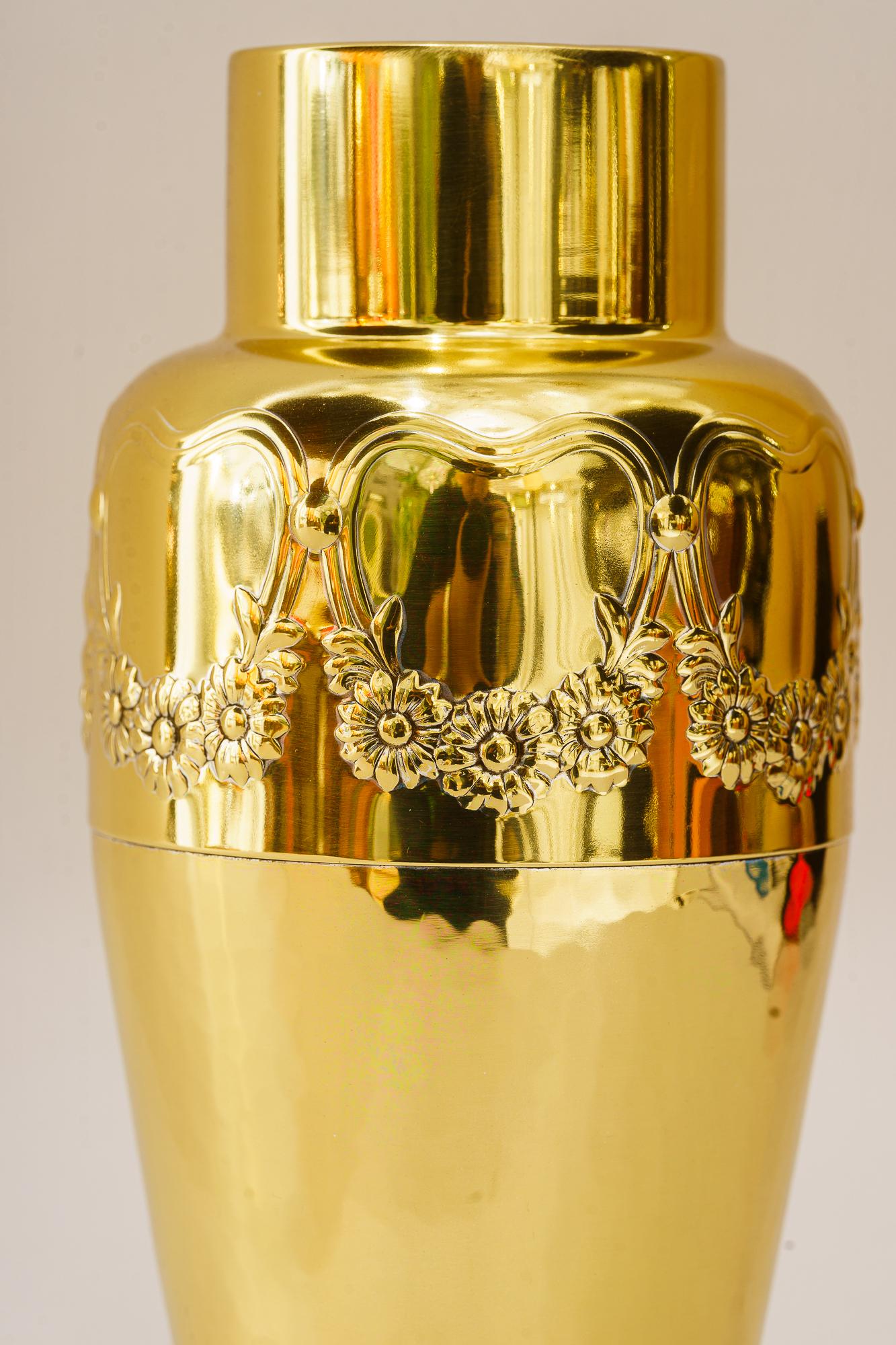 Lacquered Art Deco WMF vase ( marked on bottom ) vienna around 1920s For Sale