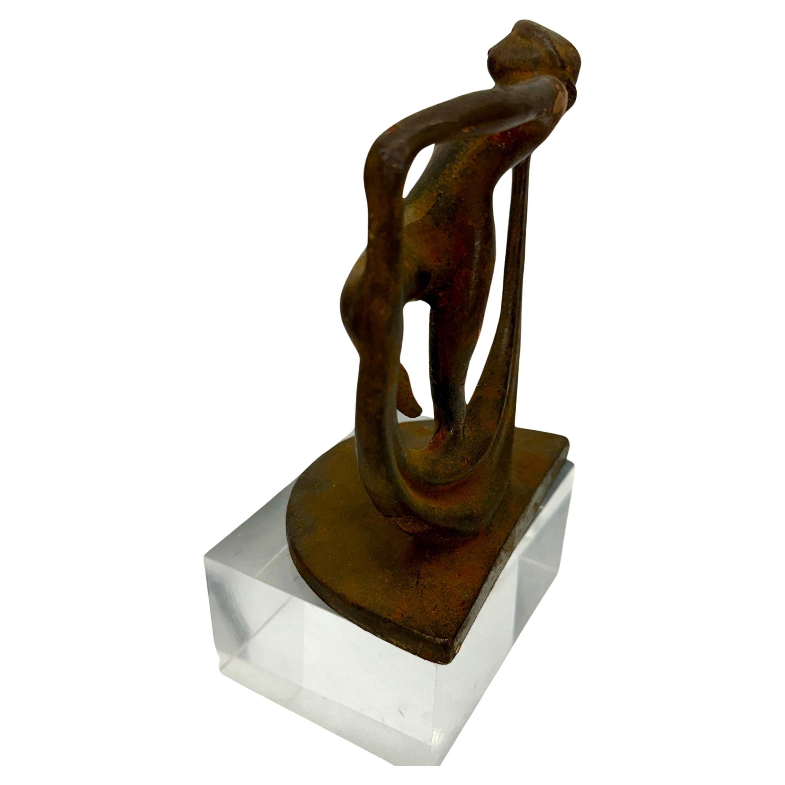 20ième siècle Sculpture de serre-livres Art Déco Femme dansant 