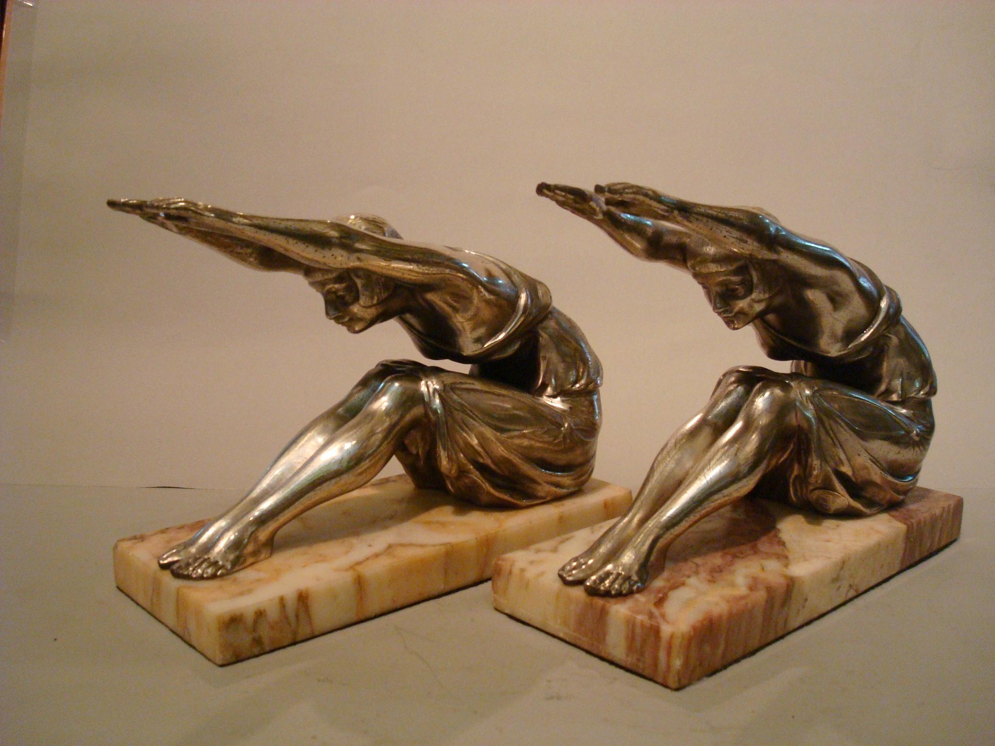 art nouveau bookends