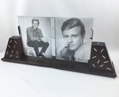 Art Deco Wood and Chrome Double View Picture Frame, circa 1930