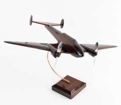 Art Deco Wood and Copper Airplane Aviation Propeller Model, France circa 1930
